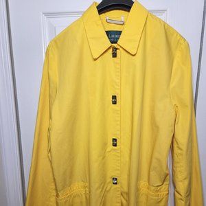 Ralph Lauren Yellow Women Trench Coat (L)